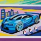 Картина по номерам для малышей Спортивный автомобиль набор Ркн-071