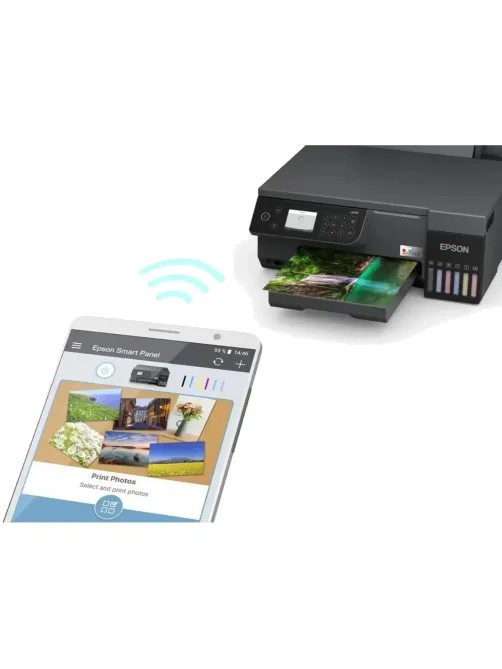 МФУ струйный Epson EcoTank L8100 (C11CK94402/C11CK94503), A4/WiFi/черный