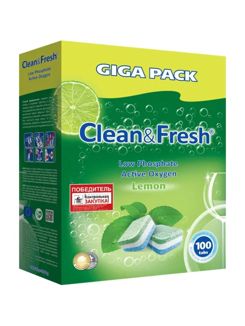 Таблетки для ПММ Clean&Fresh Allin1 (giga) 100шт/уп