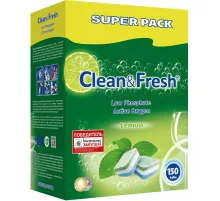 Таблетки для ПММ Clean&Fresh Allin1 (Super pack) 150шт/уп