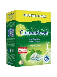Таблетки для ПММ Clean&Fresh Allin1 (Super pack) 150шт/уп