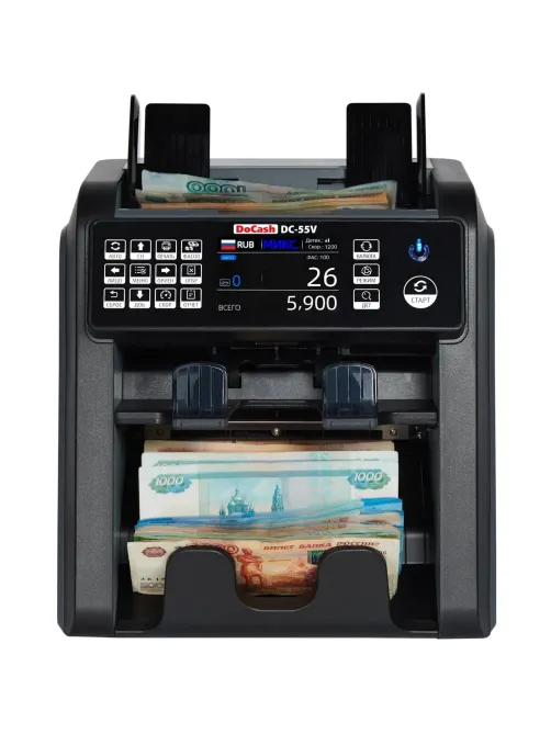 Счетчик банкнот двухкарманный DoCash DC-55V