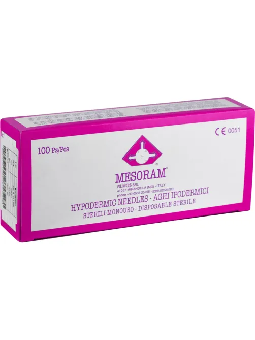 Игла для мезотерапии 32 G (0,23x12мм) MESORAM, 100 шт. в уп