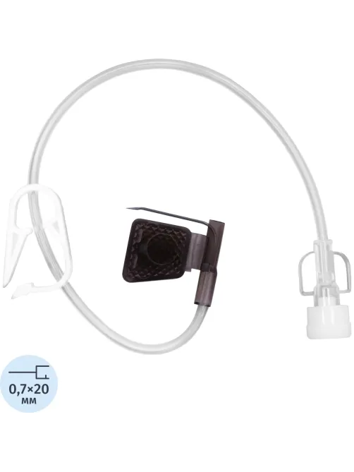 Игла Губера с крыл. и удл., HN 2220 22G (0,7х20 мм) KDL 10шт/уп