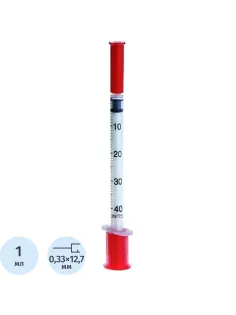 Шприц инсулиновый U-40 1мл 29G(0,33x12,7) инт. 10ш/уп SFM