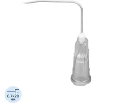 Игла Губера изогнутая, прямой угол, HC 2220 22G (0,7х20 мм) KDL 10шт/уп