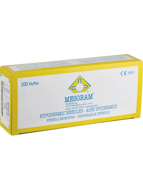Игла для мезотерапии 33G (0,2x12мм) вн.д.0,16мм MESORAM,100шт./уп