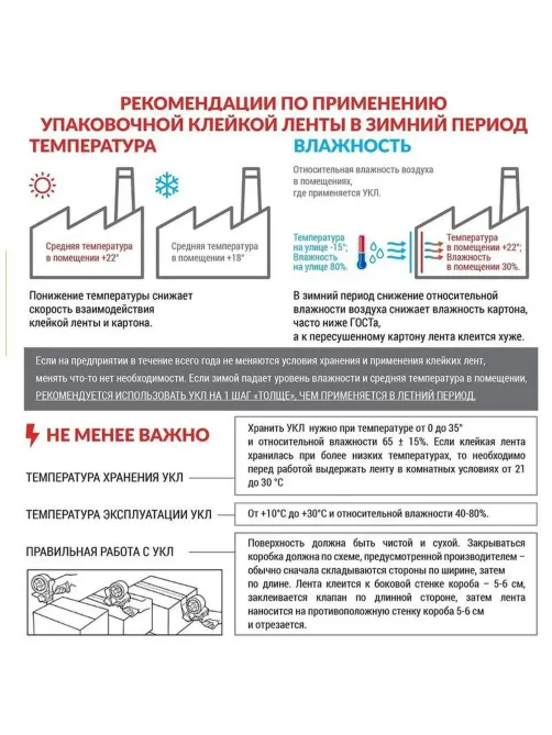 Клейкая лента упаковочная 48мм х 66м, прозрачная, 50мкм, 72шт/уп