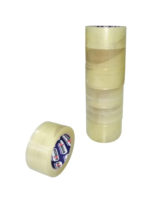 Клейкая лента упаковочная 48 мм х 50 м UNIBOB 60 мкм прозрачная 6шт/уп