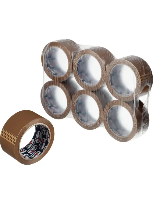 Клейкая лента упаковочная UNIBOB 700 48мм х 66м 47мкм, коричневая, 36шт/уп