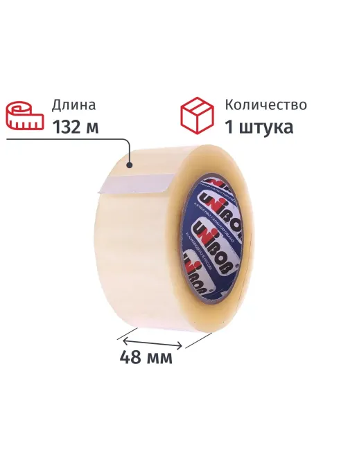Клейкая лента  UNIBOB 48х132 прозрач. 40мкр