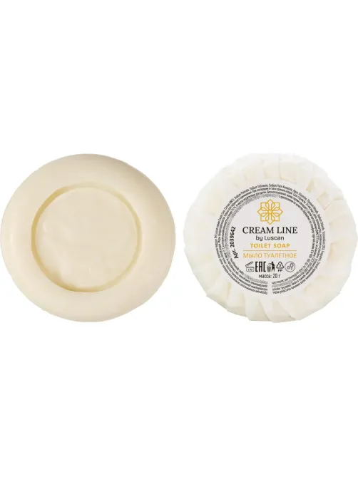 Мыло туалетное Luscan Cream Line,круглое 20гр, 350 шт/уп