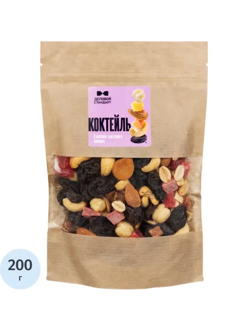 Коктейль Деловой Стандарт орехи сухофрукты, 200г