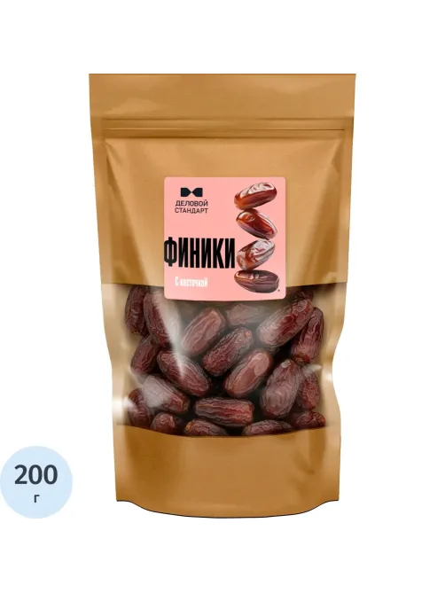 Финики  Деловой Стандарт сушеные с косточкой, 200г