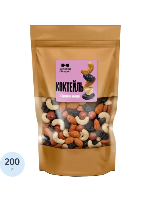 Коктейль Деловой Стандарт сладкий орехи и изюм,  200г