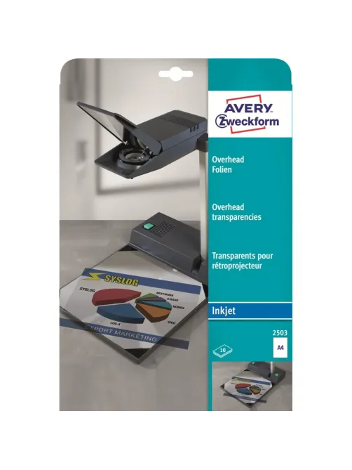 Пленка для проекторов Avery Zweckform AZ2503 д/струй.прин., 10шт./уп