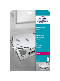 Пленка Avery Zweckform самоклеящаяся, L+K+CL,прозр., А4, 0,14 мм, 100 л