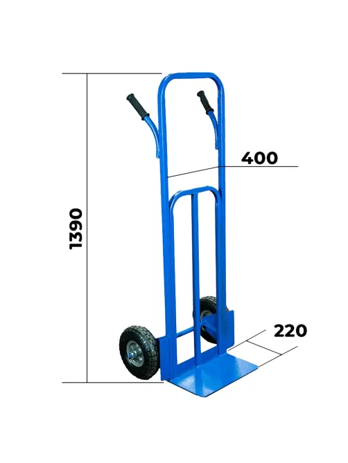 Тележка грузовая TOR КГ-300 г/п 300 кг (пневмо колеса 250 мм), 1021599