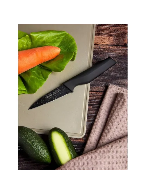 Нож для чистки овощей Santoku 9 см. рукоять Soft Touch, Mielaje 81109