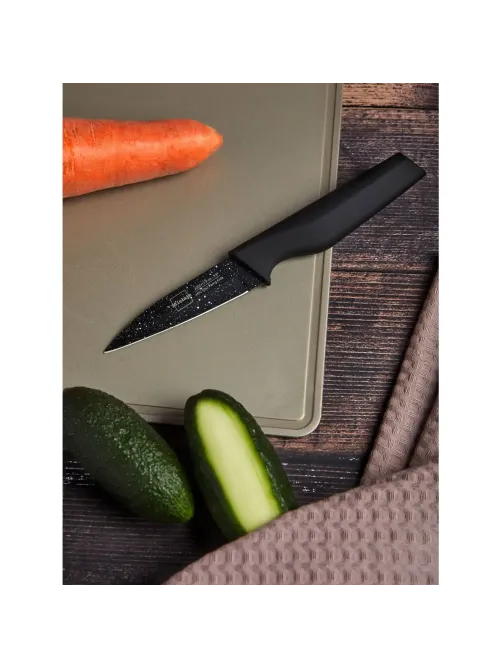Нож для чистки овощей Santoku 9 см. рукоять Soft Touch, Mielaje 81109