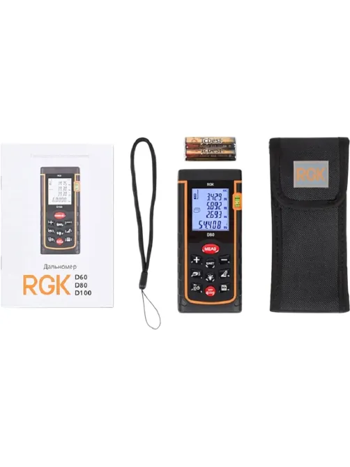 Дальномер лазерный RGK D80 (4610011871832)