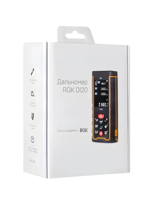 Дальномер лазерный RGK D120, 4610011871382