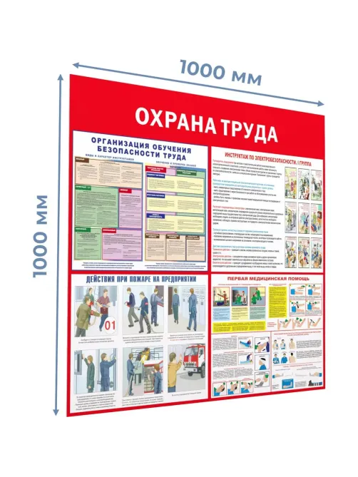 Информационный стенд-плакат Охрана труда 1000х1000