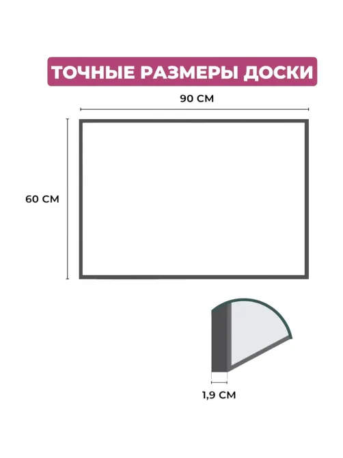 Доска магнитно-маркерная Attache Economy 60х90 мет.бел. профиль черн.угл