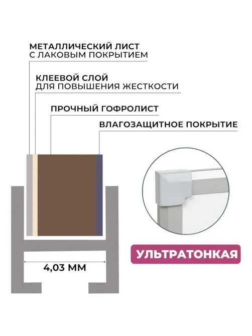 Доска магнитно-маркерная 90х120 Attache лак,рама алл с защ от вл