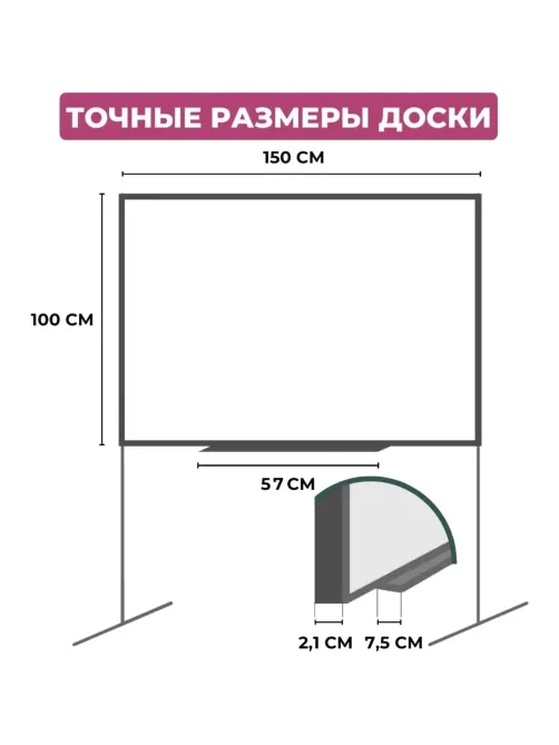 Доска магнитно-маркерная поворотная Attache Twist 100х150см ПО-15Ф