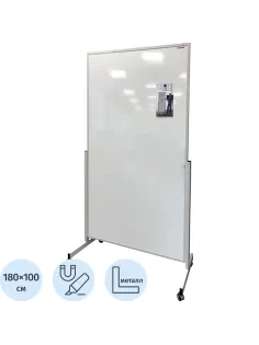 Доска модерационная магнитно-маркер. мобильн. Комус Mobile 1000х1800, h2000