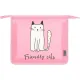 Папка для тетрадей  Friendly cats,А5,на молн., пластик, ПТ-713