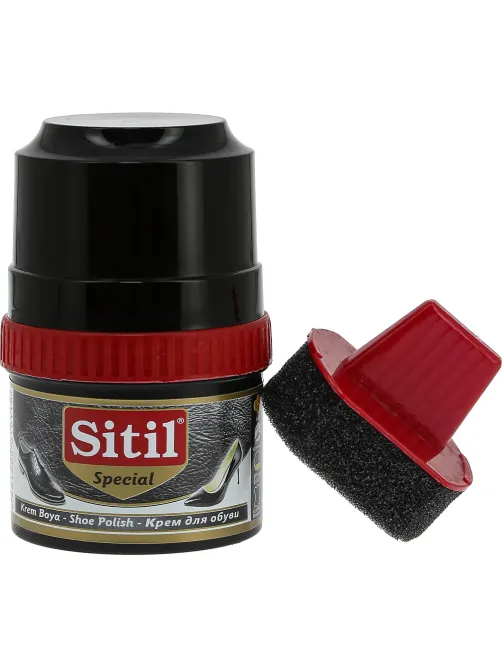 Крем для обуви Shoe Polish 60 ml,черн, крем-блеск, Sitil, 101.01 SKB