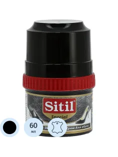 Крем для обуви Shoe Polish 60 ml,черн, крем-блеск, Sitil, 101.01 SKB