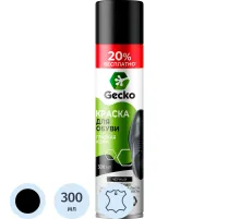 Краска для обуви Gecko ГЛАДКАЯ КОЖА черная 300мл  101495