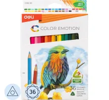 Карандаши цветные Deli Color Emotion EC00230 3-гран. липа 36цв/наб