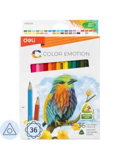 Карандаши цветные Deli Color Emotion EC00230 3-гран. липа 36цв/наб