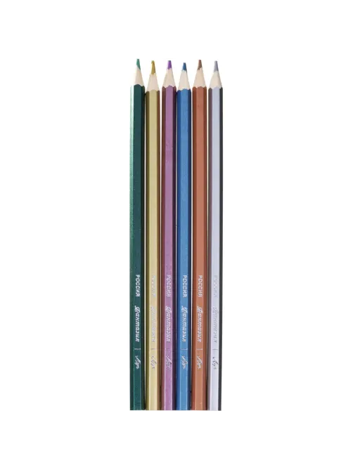 Карандаши цветные Фантазия, металлик, 6 цв. 33С 2192-08 набор