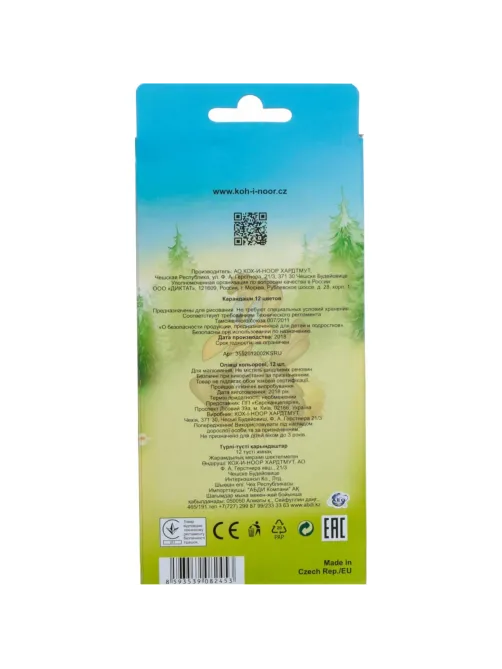 Карандаши цветные 12цв 6-гран Koh-I-Noor BIRDS 3352 3552