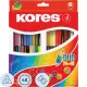 Карандаши цветные 48цв 24шт 3-гран,двустор с точилкой Kores 93224.