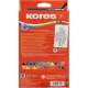 Карандаши цветные 24 цв.Kores Kolores Jumbo,трехгр, 5 мм, с точилкой, 93524