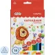 Карандаши цветные 18 цветов Комус Класс ColorPics, трехгранные