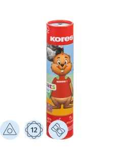 Карандаши цветные KOLORES трехгр. JUMBO 12шт/наб,точилка,карт.тубус 93515