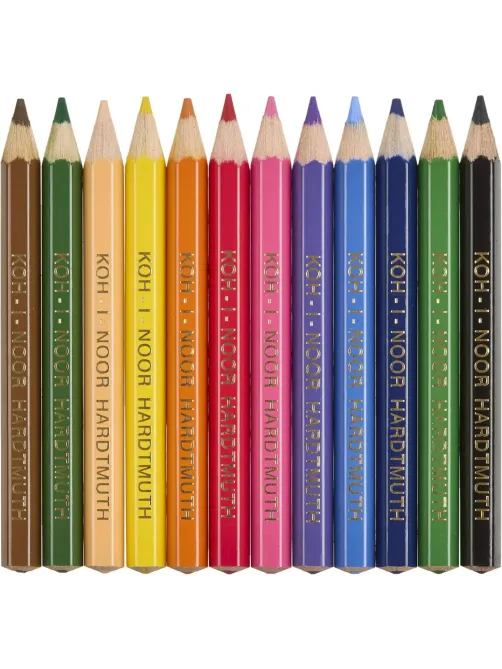 Карандаши цветные KOH-I-NOOR короткие Крот 12 цв/наб 3622012046KSNN