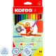Карандаши цветные 12цв 3-гран,точилка Kores Jumbo 93512.01