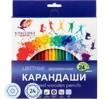 Карандаши цветные 24 цв, 6-гран, ЛУЧ Классика, 29С 1712-08