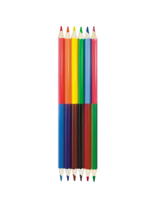 Карандаши цветные шестигран.двусторон.Классика 6 шт/12цв.33С 2189-08 набор