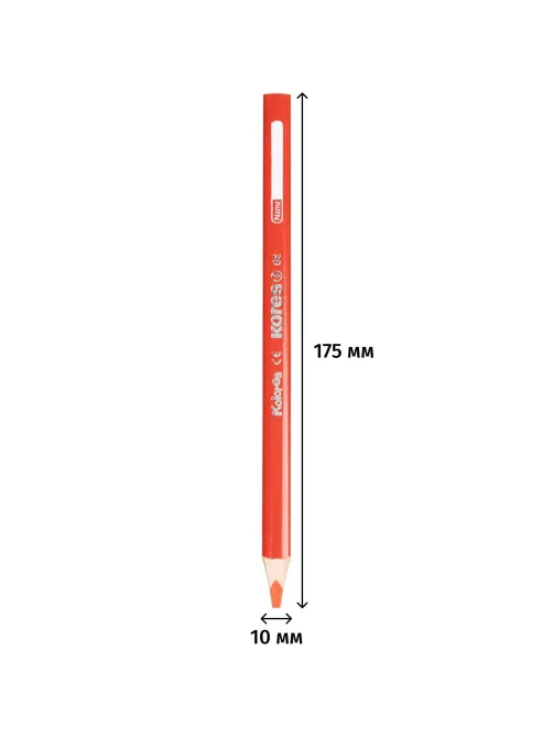Карандаши цветные 24 цв.Kores Kolores Jumbo,трехгр, 5 мм, с точилкой, 93524