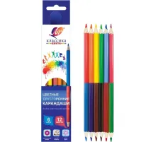 Карандаши цветные шестигран.двусторон.Классика 6 шт/12цв.33С 2189-08 набор