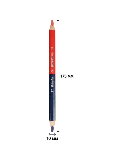 Карандаши цветные двойные 24 цв.,12 шт Kores DUO Jumbo, трехгр,5 мм,93252